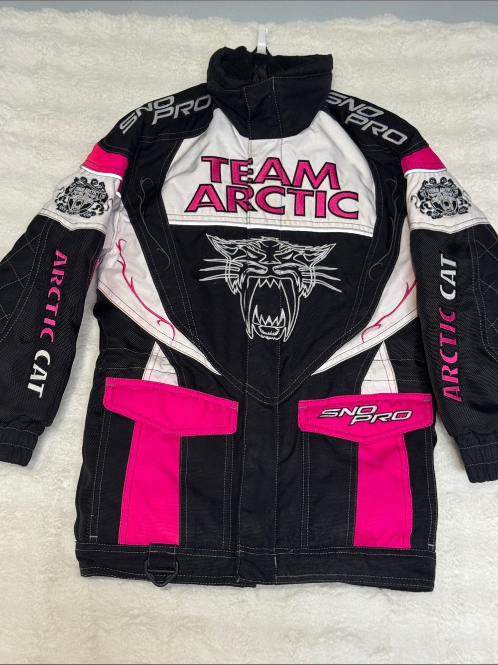 Team Arctic Cat Snowmobile Pro Snow Jacket Kids Size 4